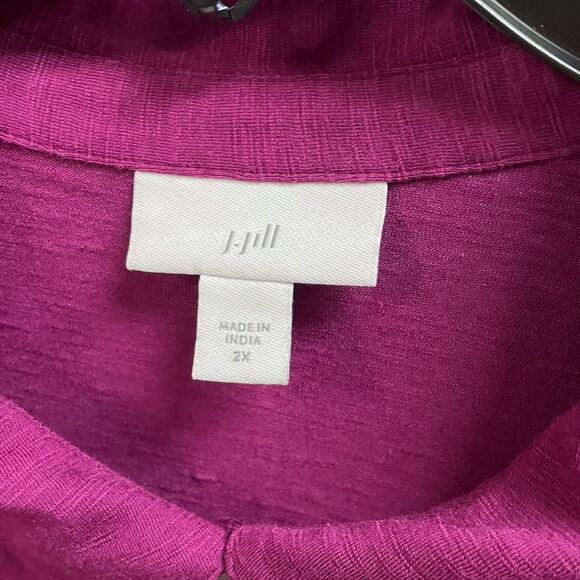 J.jill Classic Cotton-slub Shirtdress with POCKETS size 2X - Picture 5 of 6